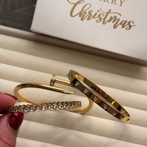 Elegant Gold and Silver Women's Bracelet Set